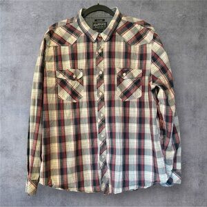 American Rag Cie Button Up Shirt Men's XX-Large Long Sleeve Multicolor Plaid